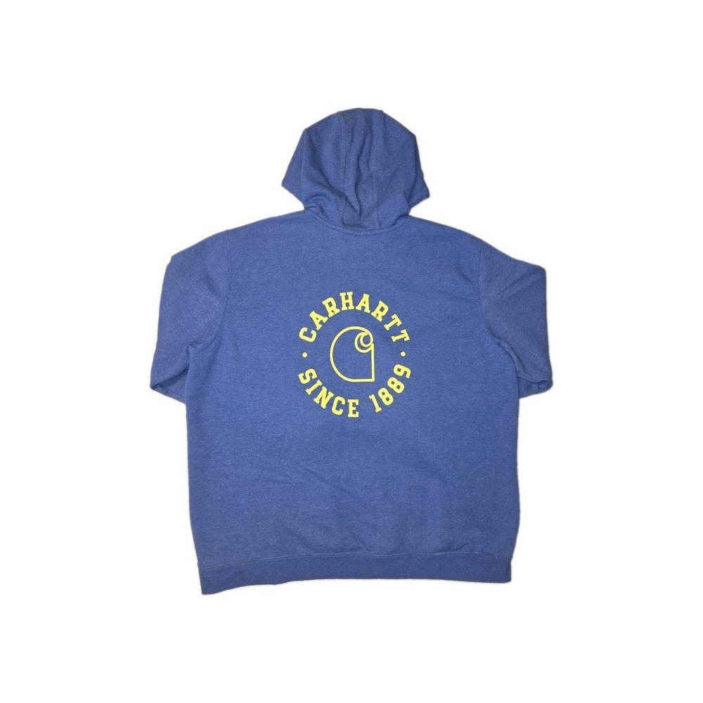 Carhartt Fleece Tall Blue Size 3XL Outdoor Pullover Hoodie - Picture 3 of 8